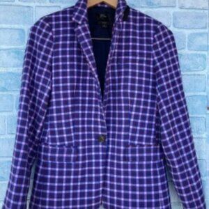 J. Crew Regent Checkered Plaid Blazer Women’s size 2